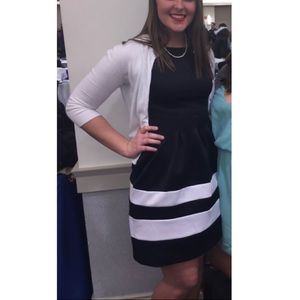 Classy black and white dress